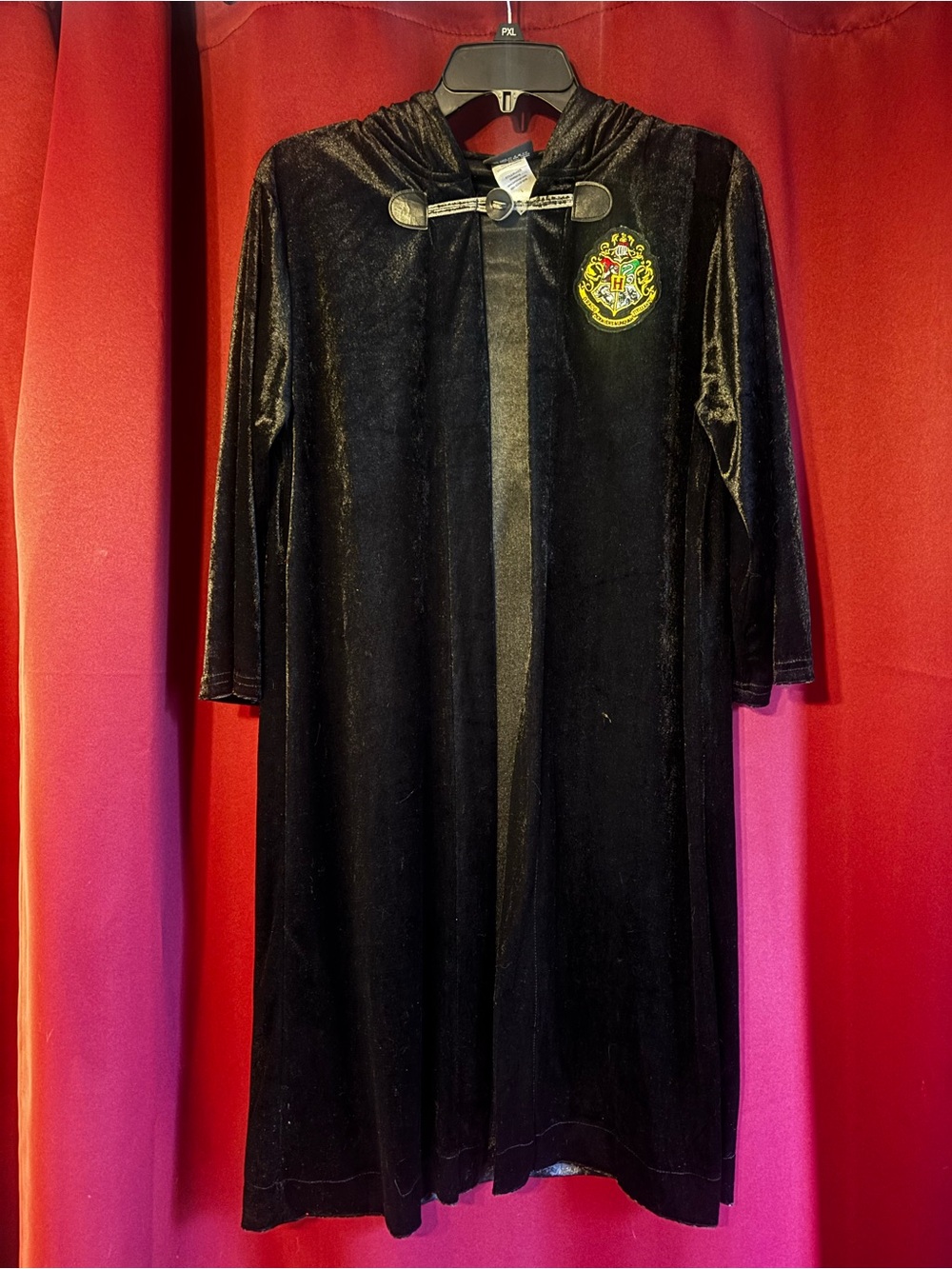 Black Velvet Hogwarts Crest Cloak